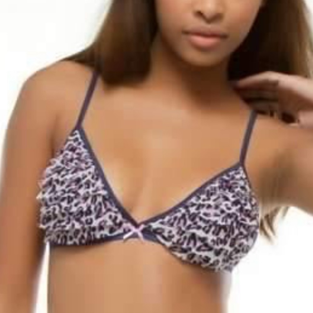 Honeydew ruffle elastic bra